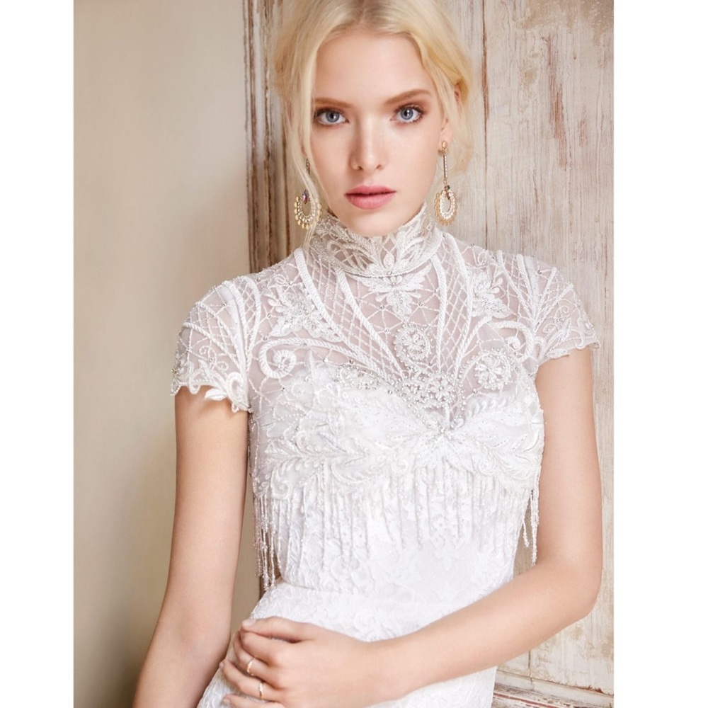 Alvina Valenta beaded bridal jacket